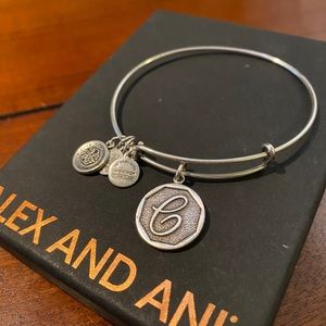 Alex & Ani Initial C Charm Bangle — discontinued